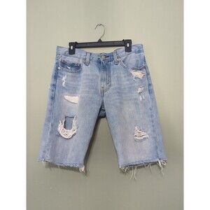 Men's Levi's 511 Shorts Size 32 Denim Distressed Grunge 90s Y2K Style